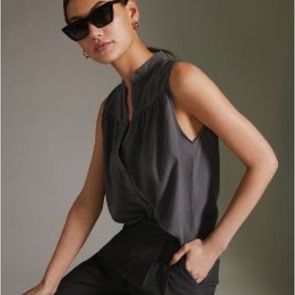Anthropologie CLOTH & STONE SLEEVELESS BASIC SHIRT, M